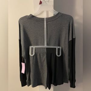 joyspun long sleeve shirt & short set